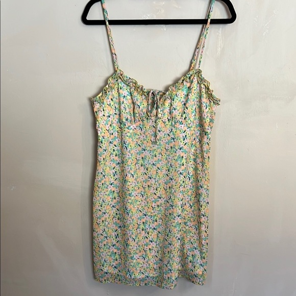 Wild Fable Ruffle Trim Slip Mini Babydoll Dress Size L - Picture 1 of 13